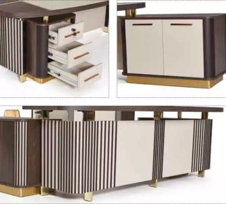 Moderne Arbeitszimmer Einrichtung Büromöbel Designer Office Möbel 3tlg