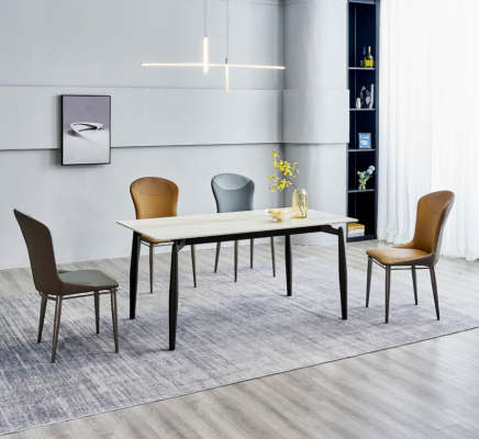 Essgruppe Moderner Esstisch Designer 6x Textilstühle Einsitzer Tische
