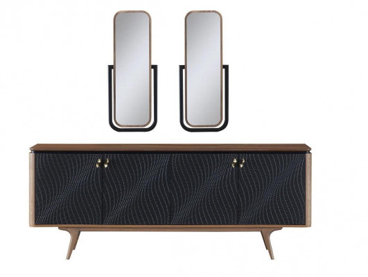 Exclusive Esszimmer Set Besteht aus 3tlg. Modern Anrichte und 2x Spiegel