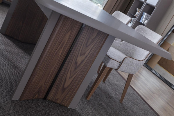 Designer Esstisch Modern Möbel in Esszimmer Grau Exclusive Neuheit