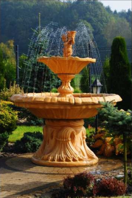 Springbrunnen Garten Teich Brunnen 190cm Steinbrunnen Gartenbrunnen Fontaine Neu