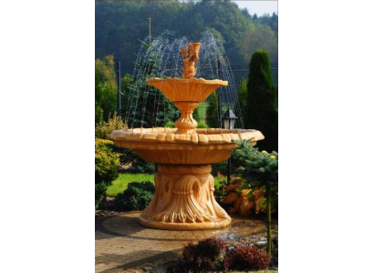 Springbrunnen Garten Teich Brunnen 190cm Steinbrunnen Gartenbrunnen Fontaine Neu