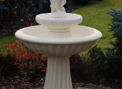 Zierbrunnen Springbrunnen 140cm Skulptur Brunnen Deko Garten Fontaine Teich Neu