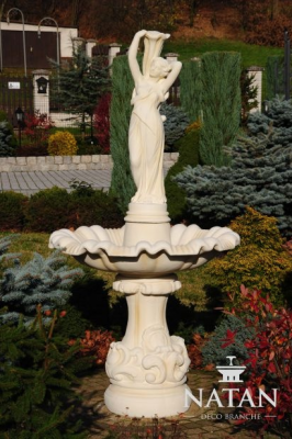Springbrunnen Garten Teich Brunnen 192cm Steinbrunnen Gartenbrunnen Fontaine Neu