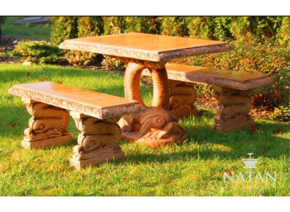 Antik Garten Stil Möbel Rustikal Stein Tische Terrasse Fisch Form Tisch PROSTY