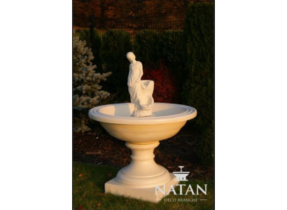 Springbrunnen Garten Teich Brunnen 136cm Steinbrunnen Gartenbrunnen Fontaine Neu