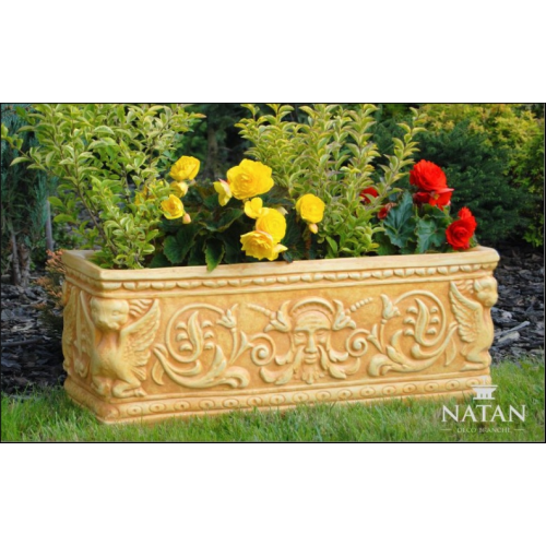 Blumenkorb Blumen Gefäss Garten Terrasse Dekoration Statue Figuren Blumenkasten