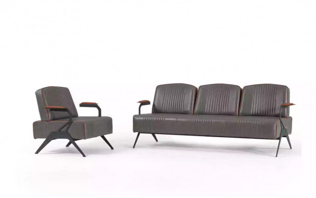 Luxus Sessel Stoff Arbeitzimmer Sitz Büro Einrichtung Textil Möbel Neu