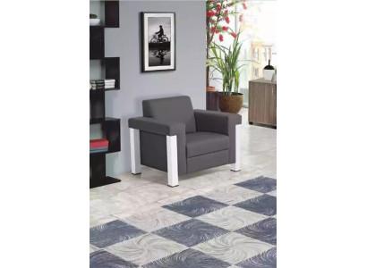 Grau Sessel Büroeinrichtung Arbeitszimmer Polstersessel Modern Sitz Möbel