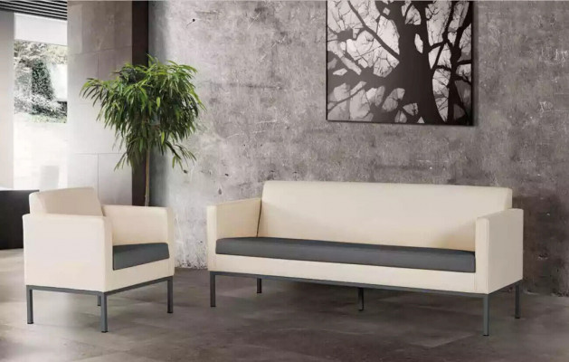 Luxus Sessel Büroeinrichtung Arbeitszimmer Polster Stoff Sitz Textil Neu