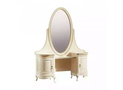 Schminktisch Spiegel Schlafzimmer Luxusmöbel beige Konsolen Sideboard Tisch