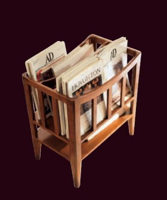 Zeitungsregal Regal Holz Ständer Italien Zeitungsständer Design Möbel Wohnzimmer