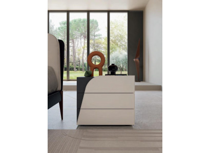 Schlafzimmer Nachttisch mit 3 Schublade Holz Italienische Möbel Design Bizzotto