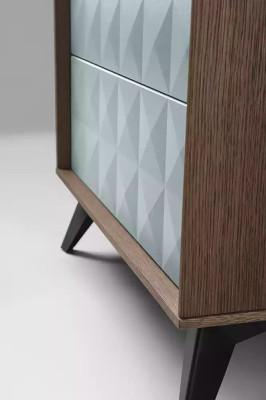 TV-Ständer Lowboard Wohnwand Modern Design Sideboard Holz
