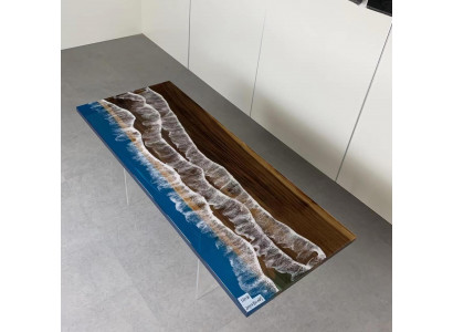 Modern Esstisch Epoxy Möbel Designer Tisch Epoxidharz Tische 121x51cm