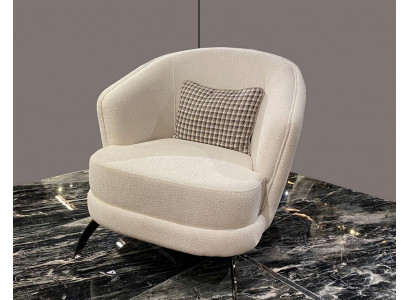 Designer Club Lounge Sessel beige Luxus Relax für Wohnzimmer