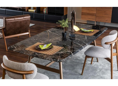 Esszimmertisch Esstisch Tisch Essecke Marmor Schwarz Esszimmer Design