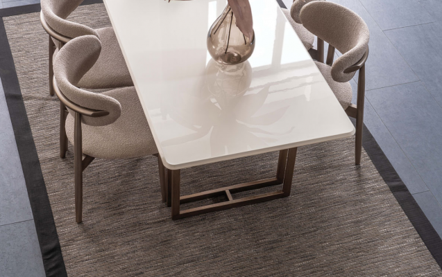 Moderner Weißer Esstisch Esszimmer Holz Luxuriöse Tische Robuste Möbel