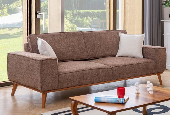 Wohnzimmer Beiger Dreisitzer Luxuriöser Weißer Einsitzer 2tlg Garnitur