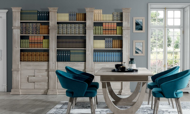 Klassisch Regal Wandregal Bücherschrank Bücherregal Wohnwand Wohnzimmer