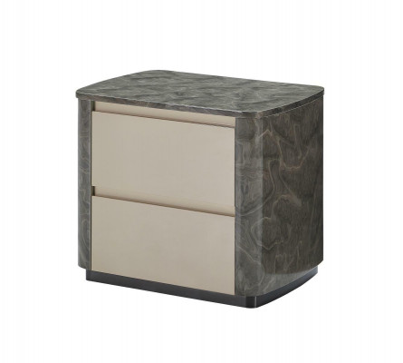 Nachttisch Grau Modern Design Möbel Holz Luxus Bestelltisch Tisch Schlafzimmer