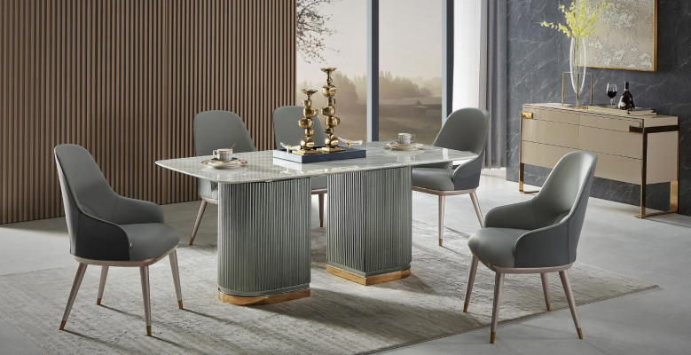 Design Esstisch Marmor Stein Tisch Moderne Esstische Möbel 180x90 Tische Neu