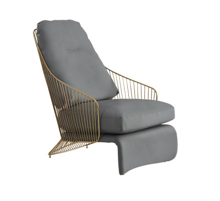 Luxus Designer Relaxsessel Lounge Club Sessel Leder Edelstahl Designmöbel