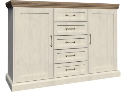 Kommode Wohnen Möbel Holz Sideboard Handarbeit Konsole Kommoden Low Board Luxus