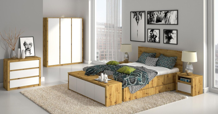 Klassisches Bett Betten Ehebett Doppelbett Holzbett Landhaus Schlafzimmer Hotel