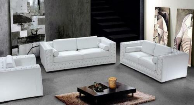 Ledersofa Couch Wohnlandschaft 3+2 Sitzer Garnitur Design Deko Modern Sofa