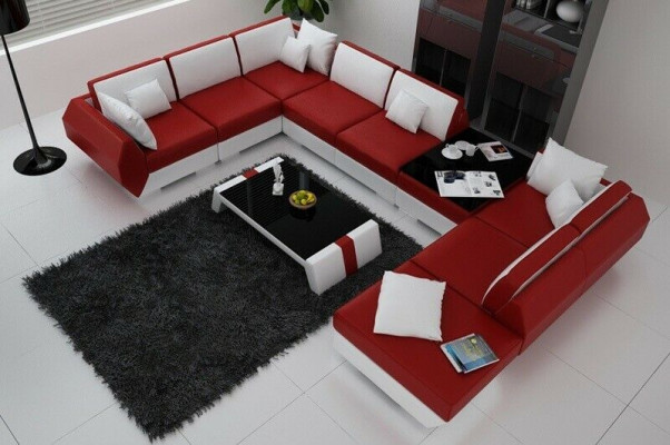 Polster Garnitur Sofas Couchen neu Sofa Couch Wohnlandschaft Eckgarnitur