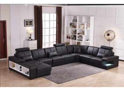 XXL BIG Wohnlandschaft U Form Ecksofa Sofa Couch Polster Deko Garnitur