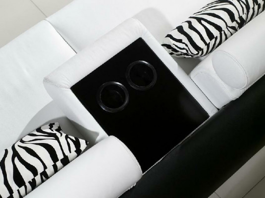 Ecksofa + 2x Hocker Eckgarnituren Leder Couchen Wohnzimmer Sitzmöbel