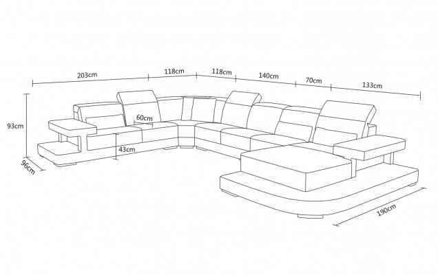 Wohnlandschaft Eckgarnitur Ecksofa Polster Garnitur Sofas Couchen neu