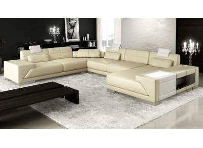 XXL BIG Wohnlandschaft U Form Ecksofa Sofa Couch Polster Garnitur