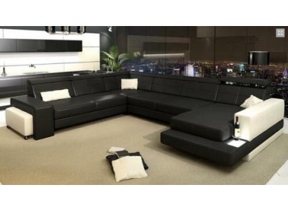 Designer Garnitur Eckgarnitur Wohnlandschaft U-Form Couch Ecksofa Polster