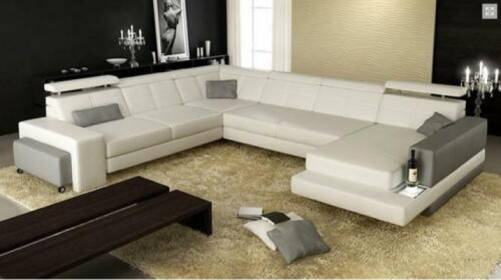 Designer Garnitur Eckgarnitur Wohnlandschaft U-Form Couch Ecksofa Polster