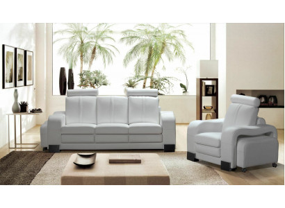 Sofa 3-Sitzer Ledersofa Couch Fernsehsessel Polstersofa Loungesofa