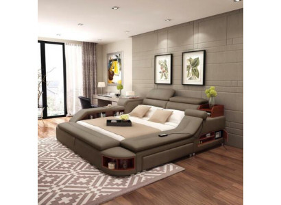 Exclusiv Bett Design Polster Betten Regal Save Tresor Ablagen Doppel