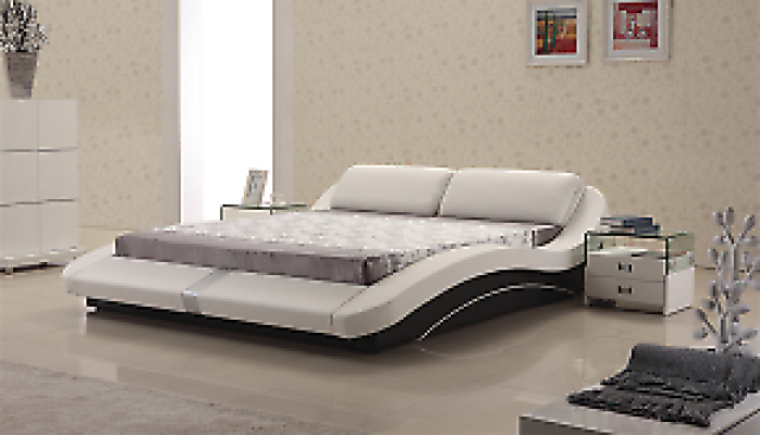 Luxus Leder Design Polster Betten Doppel Modernes Bett Ehe Deko Exclusiv