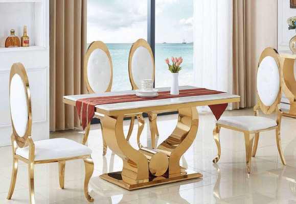 Esstisch Esszimmer Set Essgruppe Klassischer Tisch 5tlg Set Stuhl neu