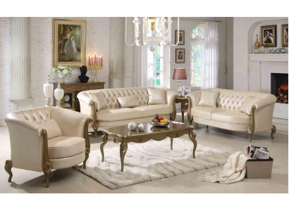 Luxus Möbel Sofagarnitur Couch Sofa Polster 3+2+1 Sitzer mit Couchtisch Couchen