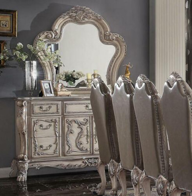 Esszimmer Komplette Garnitur Tisch Anrichte 10x Stuhl Set Vitrine Barock 14tlg.