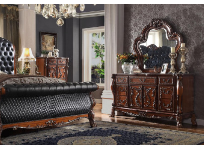 Kommoden Schrank mit Spiegel Edle Kommode Buffet Barock Rokoko Holz neu Anrichte