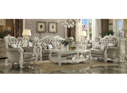 Luxus Möbel Sofagarnitur Sofa Couch Polster 3+2+1 Sitzer mit Couchtisch