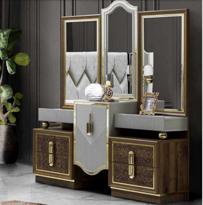 Modern Design Schminktisch mit Spiegel Schlafzimmer Neu Luxus