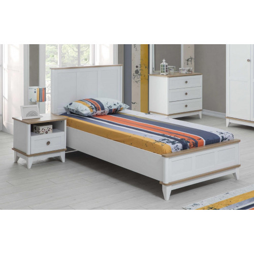 Kinderbett Bettrahmen Bett Kinderzimmer Kinderzimmermöbel Weiß Holz
