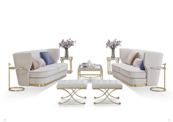 Design Luxus Couch 3 Sitzer Polster Sofa - Italienische Stil Wohnzimmer Möbel