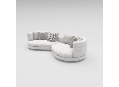 Runde big xxl Sofa 4 Sitzer Luxus Italien Design Rund Couch Luxus Polster Sofas