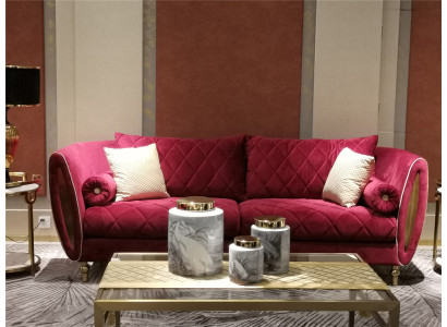 Design 4 Sitzer Polster Sofa Luxus Couch - Italienische Stil Wohnzimmer Möbel